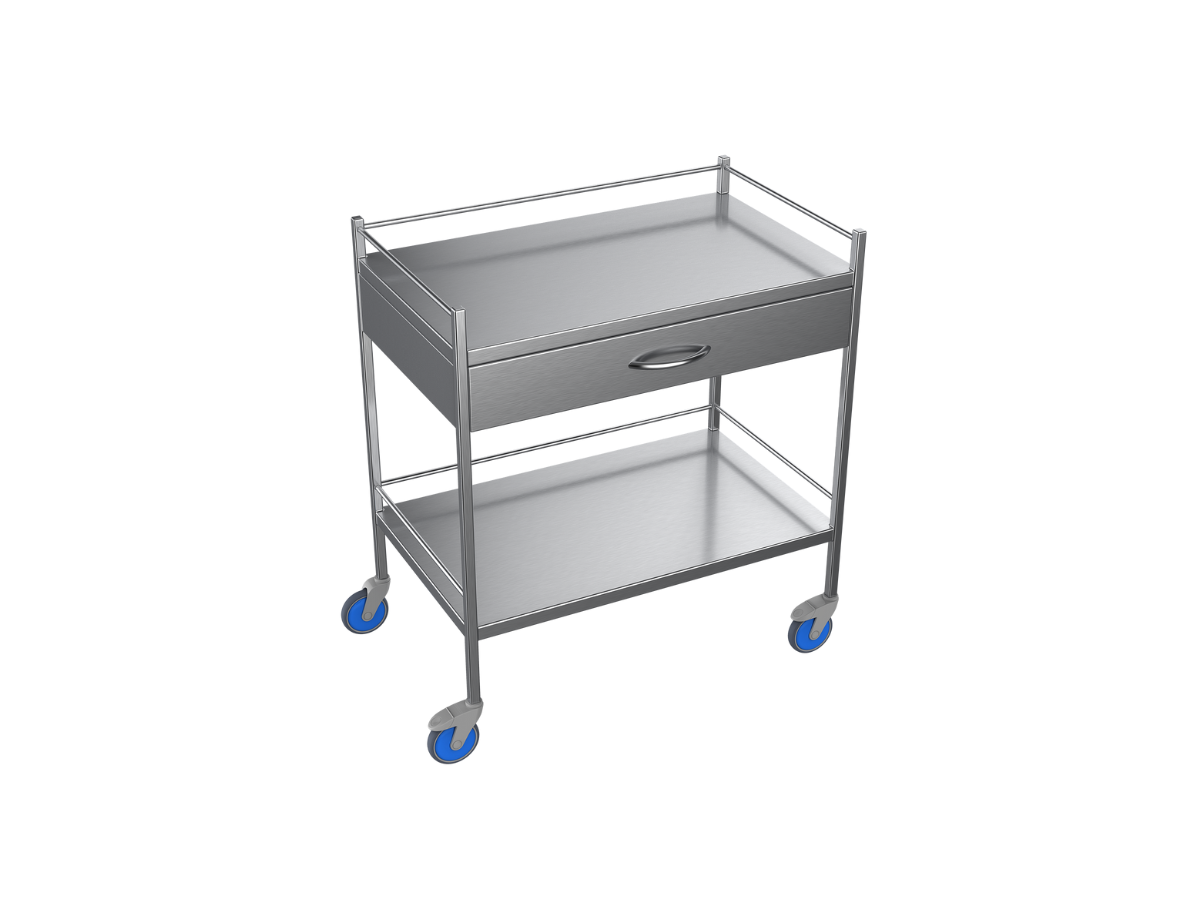 Nimble Instrument Trolley 800x490x970mm 1 Drawer