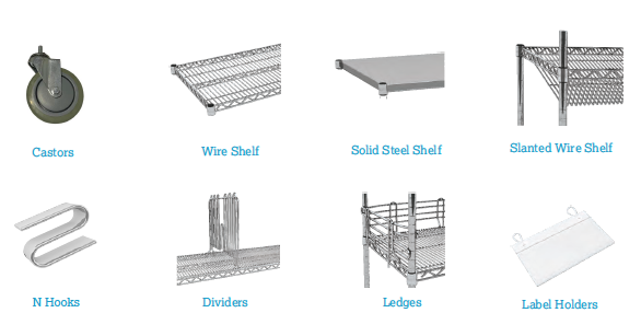 Wire Shelving System Accessories