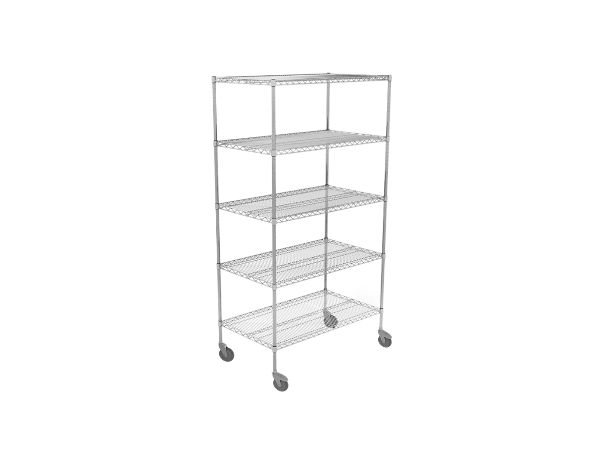 Nimble Mobile Wire Shelving Unit 5 Shelves