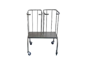 Double OHS Soiled Linen Trolley with Lid